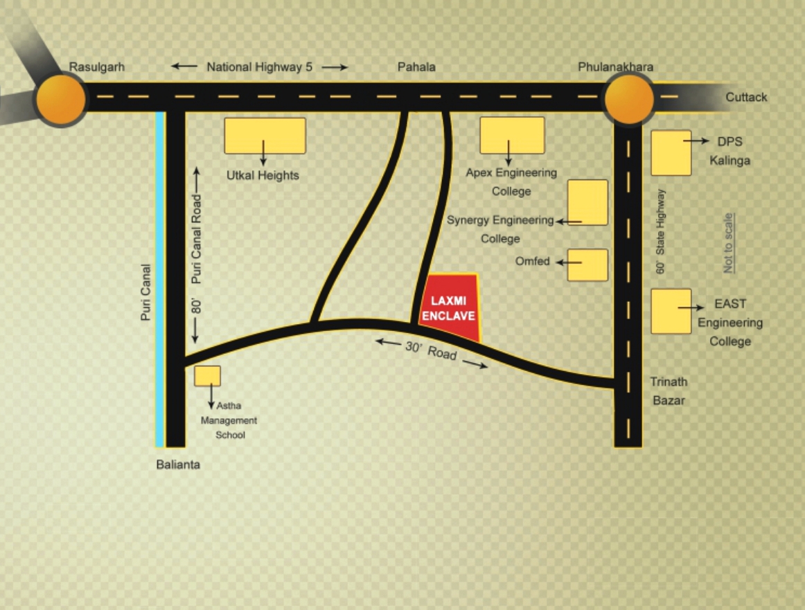 Laxmi Enclave Location Map