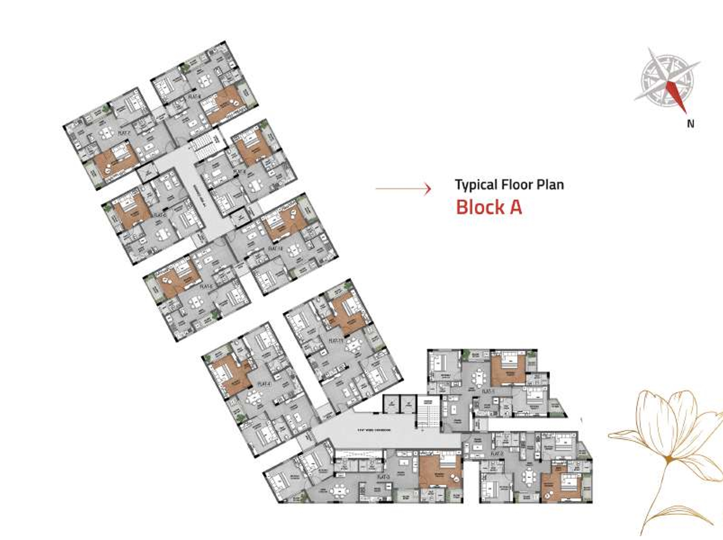 Laxmi Ashiyana Typical Floor Plan Block A